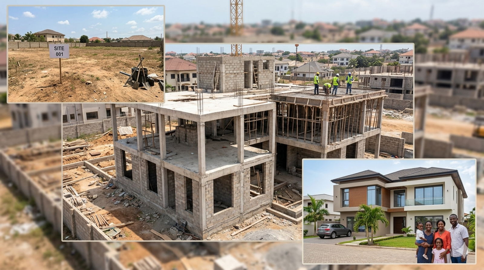 From Empty Land to Modern Family Home: A Complete Construction Journey in Accra