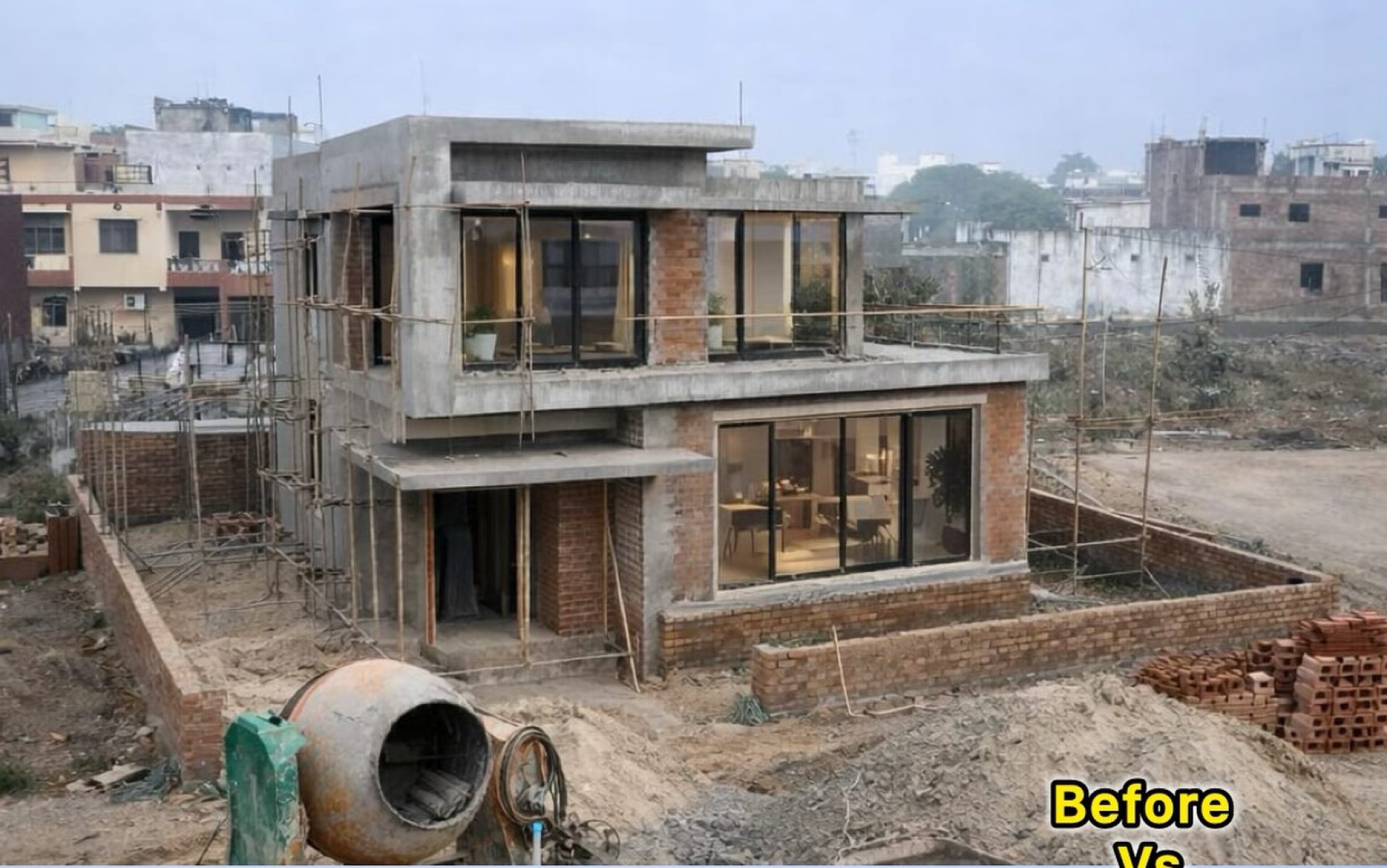 Before: Modern 4-Bedroom Family House Construction